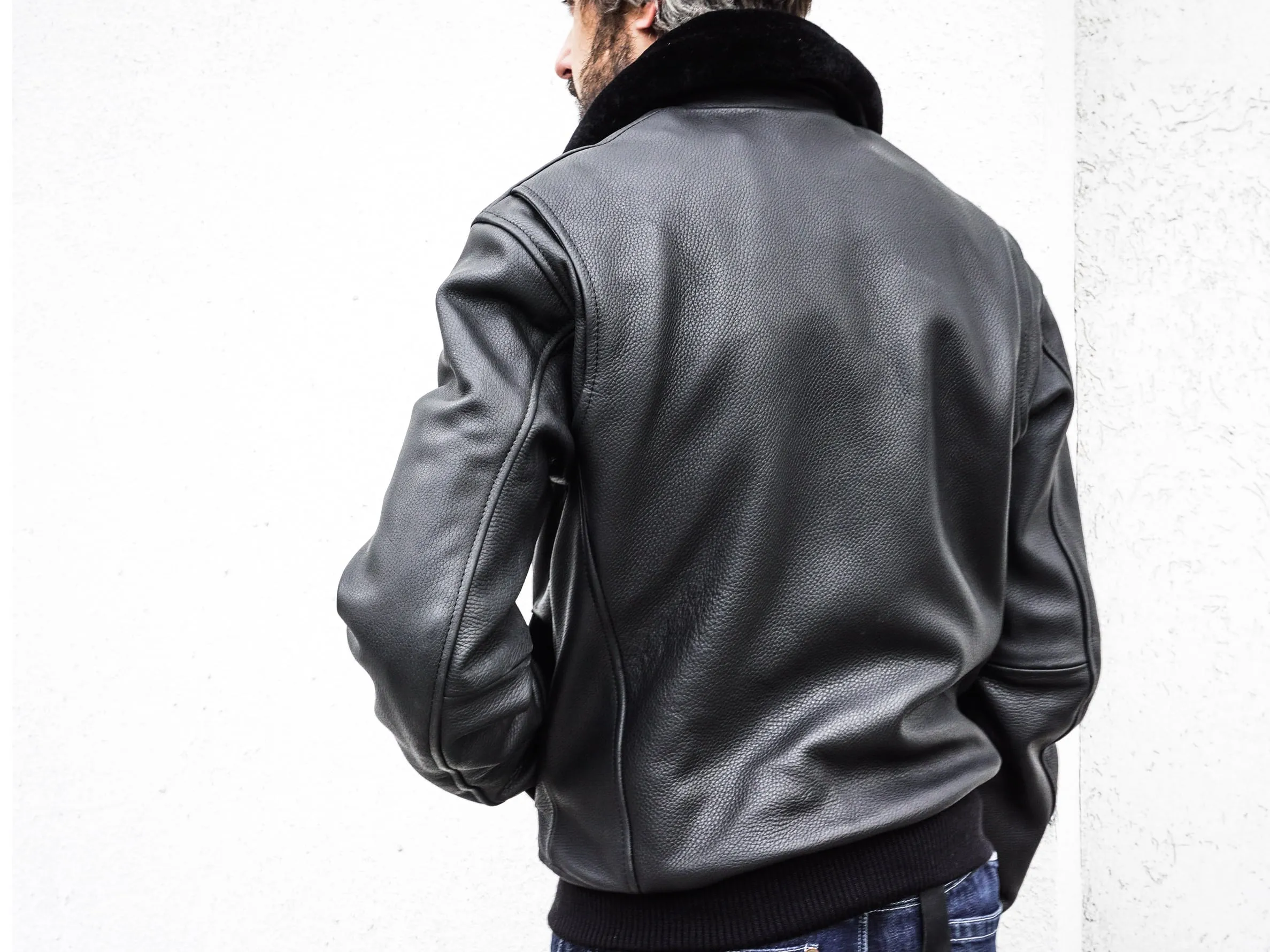 Men's Aviator Leather Jacket | Classic Leather Bomber Jacket