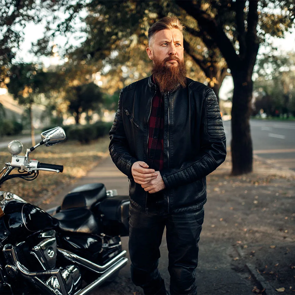 Men's Cafe Racer Jacket | KC Leather Signature Range - Andrew