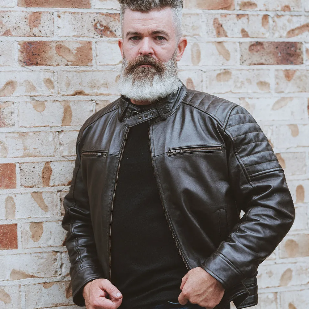 Men's Cafe Racer Leather Jacket | KC Leather Signature Range - Marlon