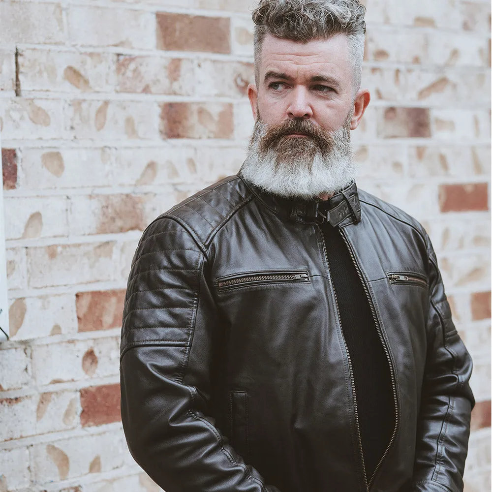 Men's Cafe Racer Leather Jacket | KC Leather Signature Range - Marlon