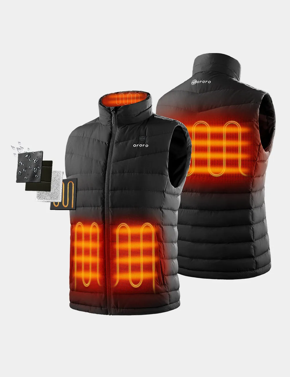 Men's Heated Lightweight Down Vest (Apparel Only)