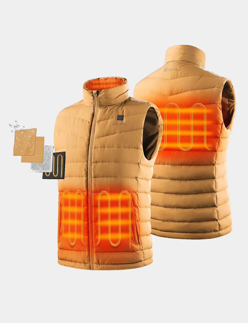 Men's Heated Lightweight Down Vest (Apparel Only)