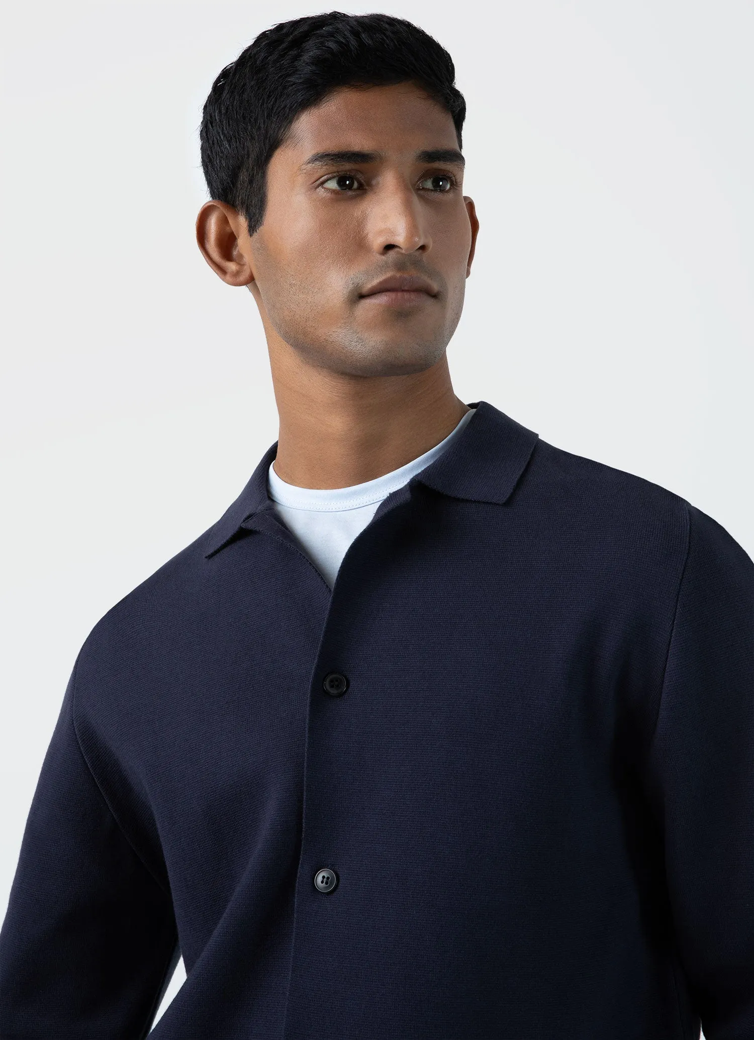 Stylish Mens Navy Milano Knit Jacket with Modern Fit