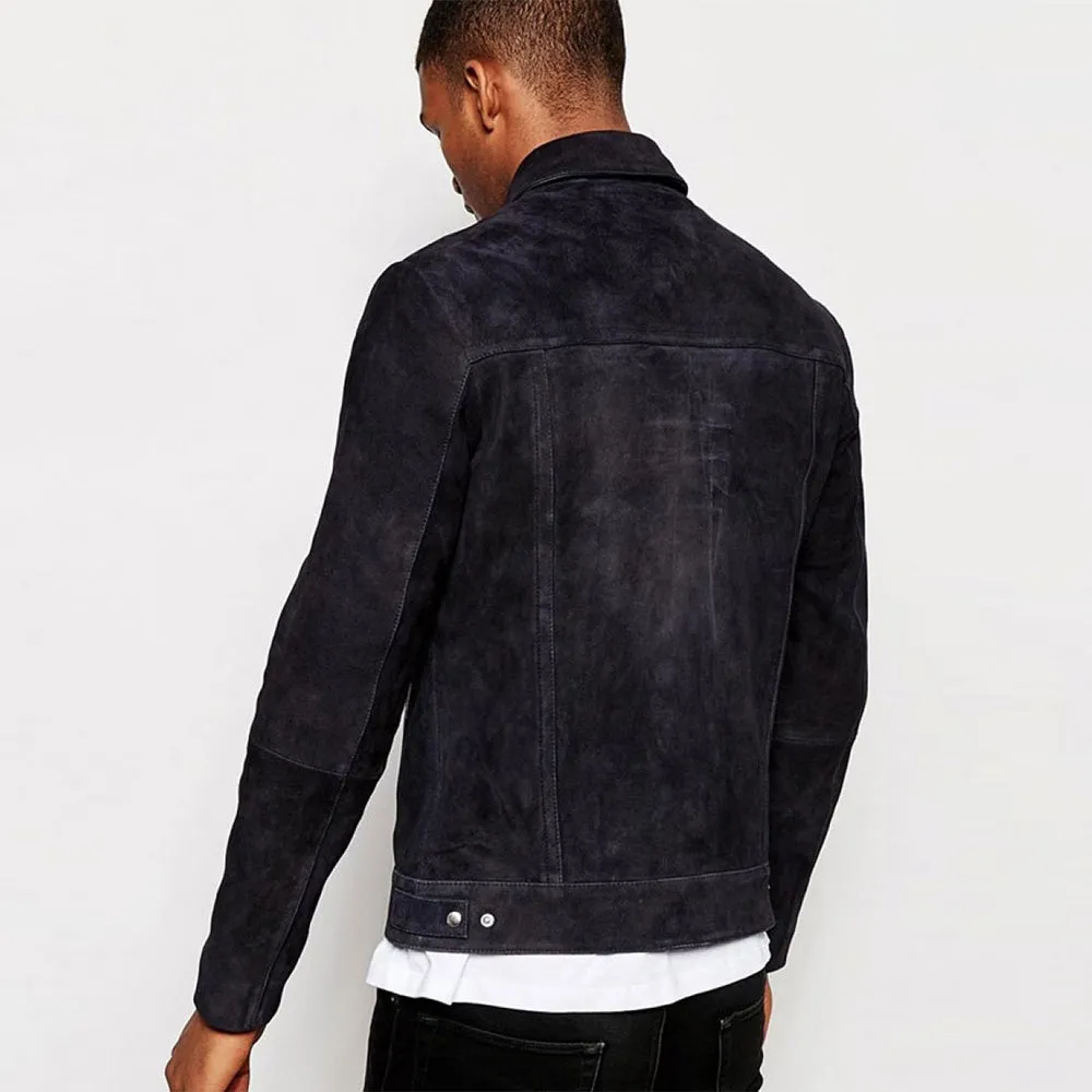 Men's Polo Suede Jacket - Adrian