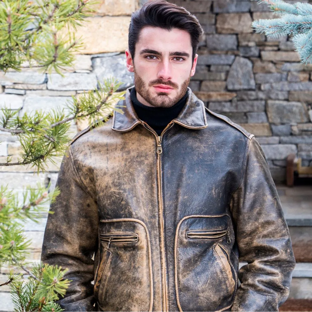 Men's Vintage Leather Jacket | KC Leather Signature Range - Vinnie