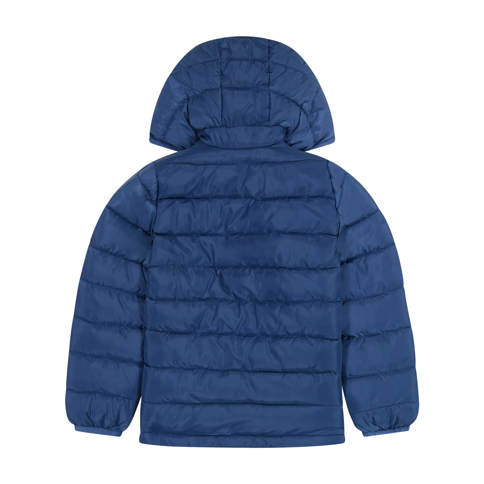 Midnight Blue Dinos Reversible Puffer  | Blue