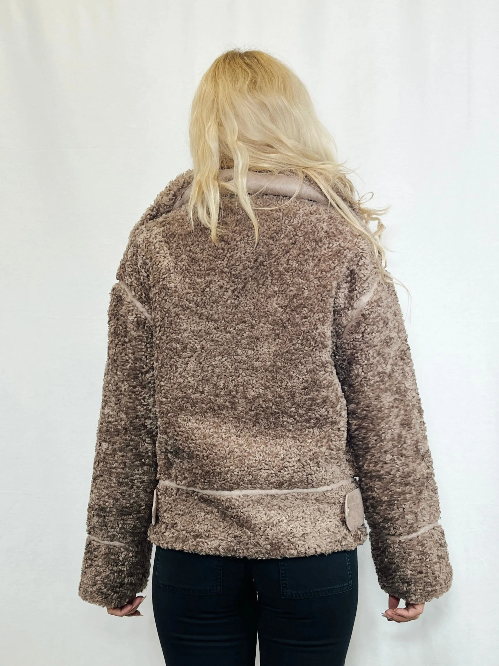 Mocha Shearling Ava Jacket