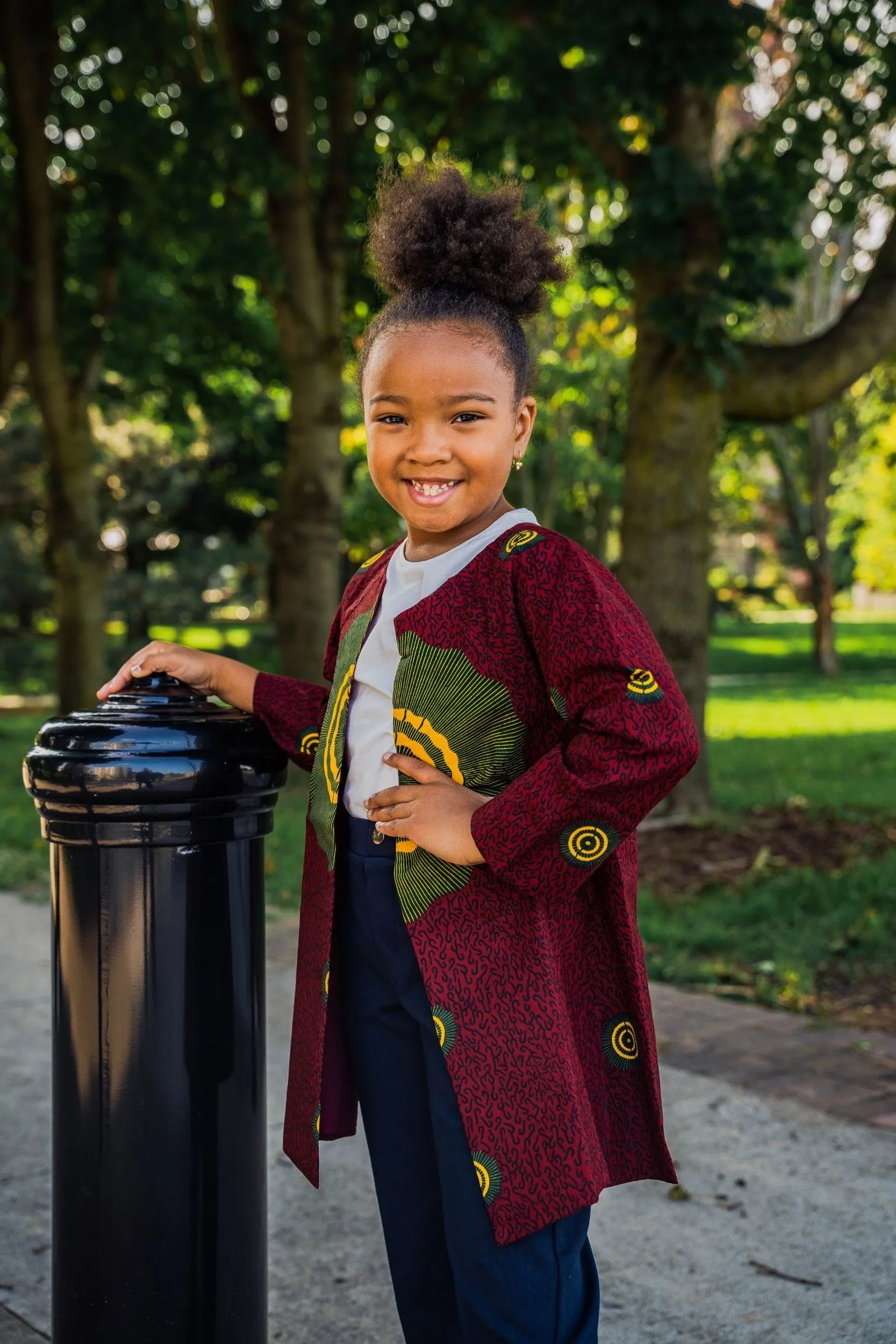 NARISSA AFRICAN PRINT GIRLS' JACKET