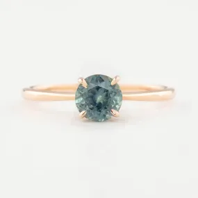 Nina Ring - 1.11ct Light Blue Green Montana Sapphire, 14k Rose Gold (One of a kind)