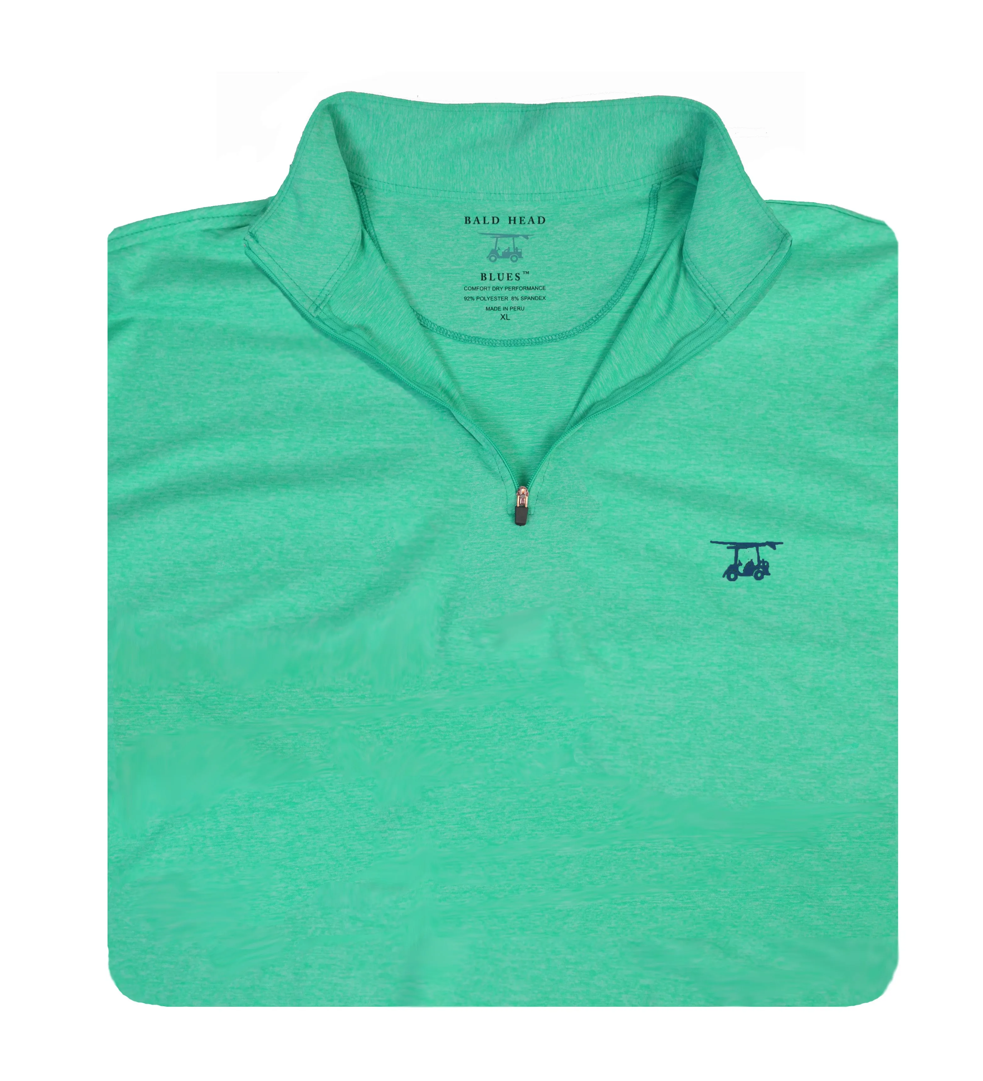 Ocean View Quarter Zip- Heather Mint Leaf