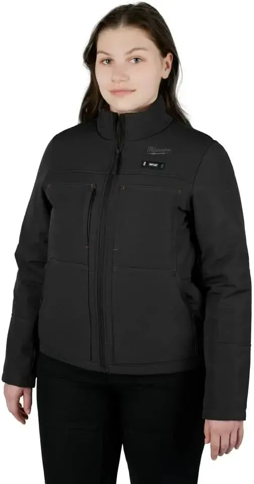 Open Box -  Milwaukee Tool Women's Large M12 12V Li-Ion Cordless AXIS Black Heated Quilted Jacket Kit w/(1) 2Ah Battery/Charger