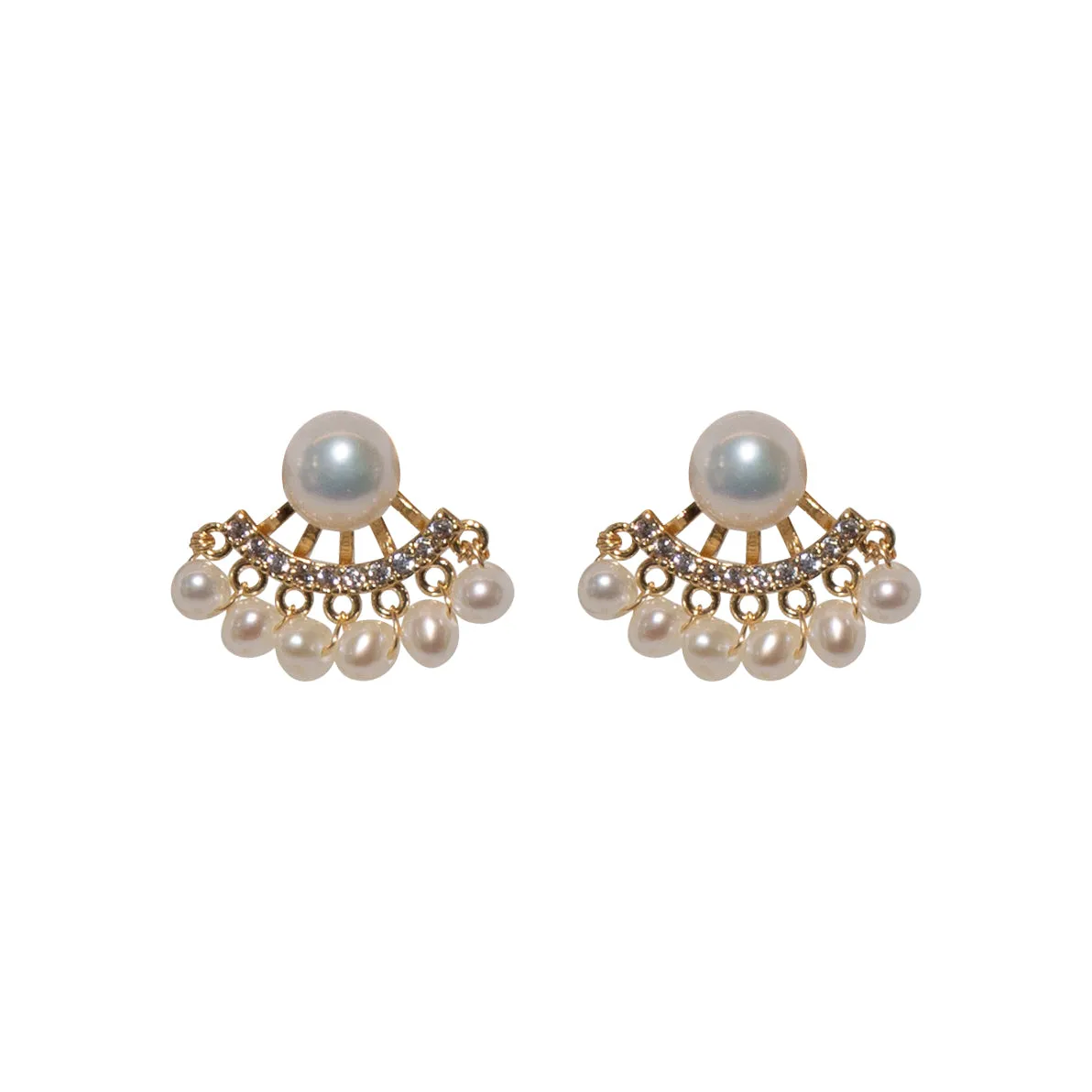 Princess Jacket Pearl Studs