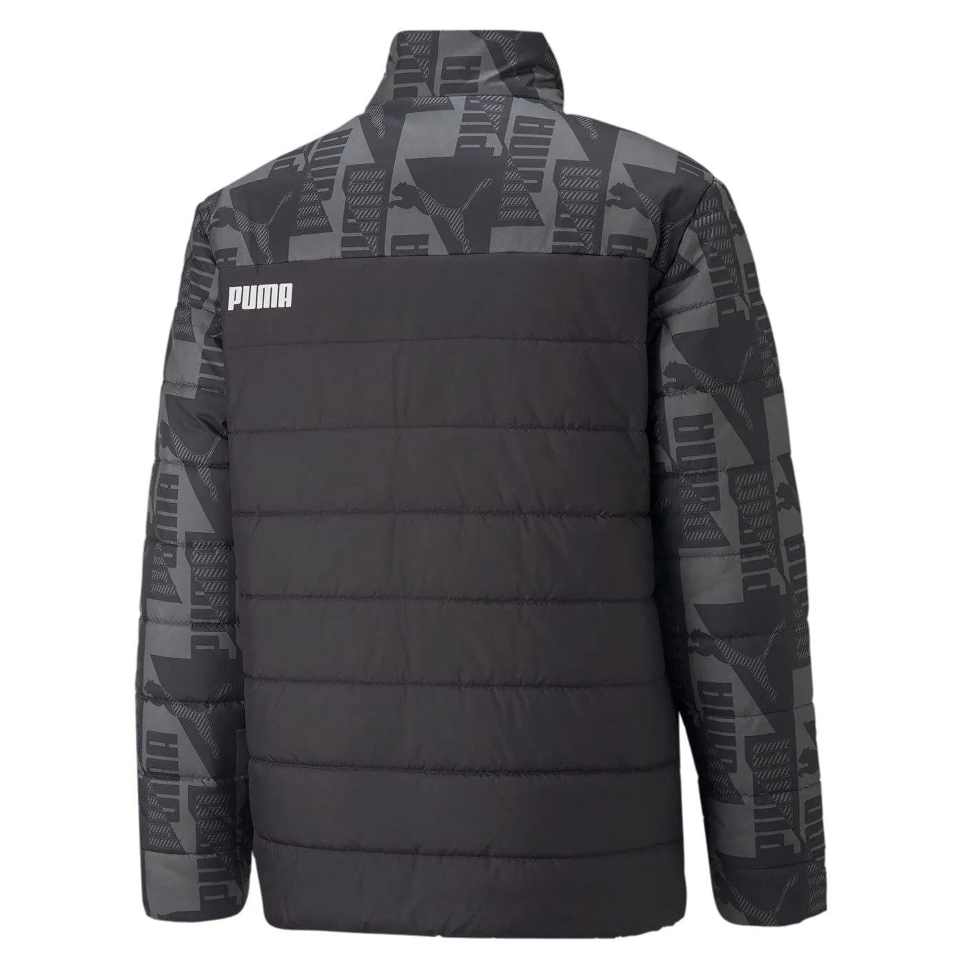 Puma Men's quilted jacket and print ESS Padded AOP Jacket 849347 01 black