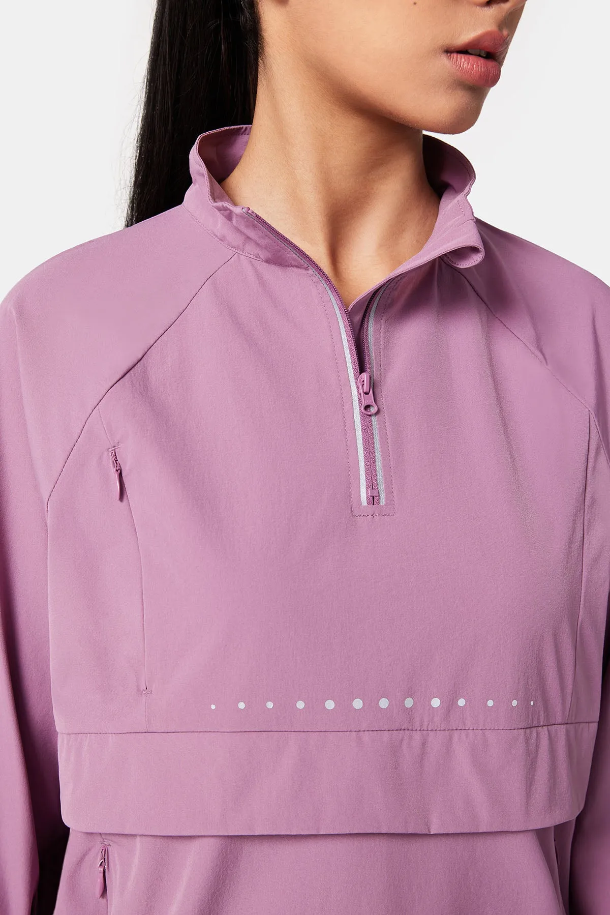 Quick-Dry Long Sleeve Half-Zip Running Jacket