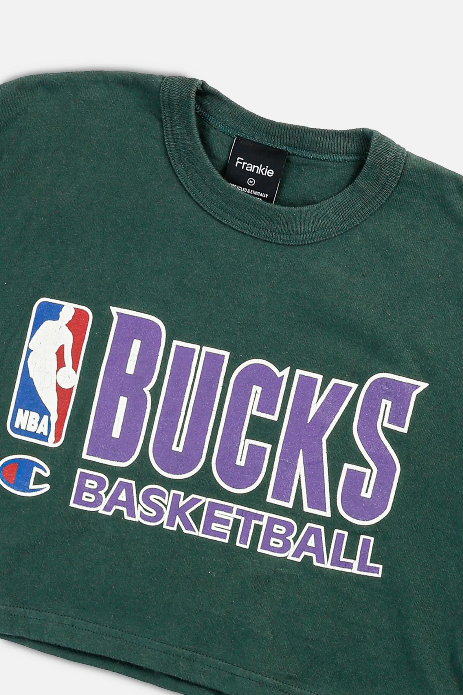 Rework Milwaukee Bucks NBA Crop Tee - M