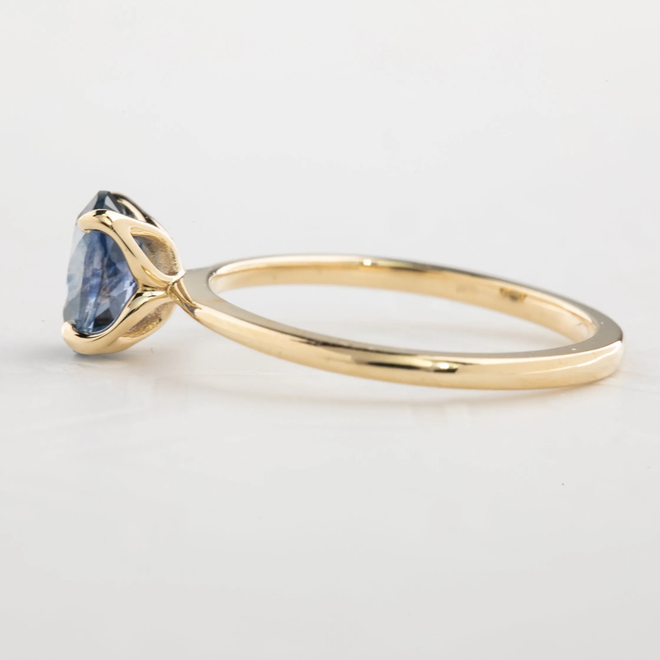 Sara Ring 1.21ct Blue Montana Sapphire, 14k Yellow Gold (One of a kind)