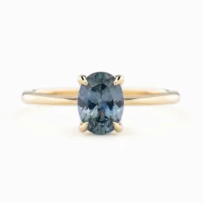 Sara Ring 1.21ct Blue Montana Sapphire, 14k Yellow Gold (One of a kind)