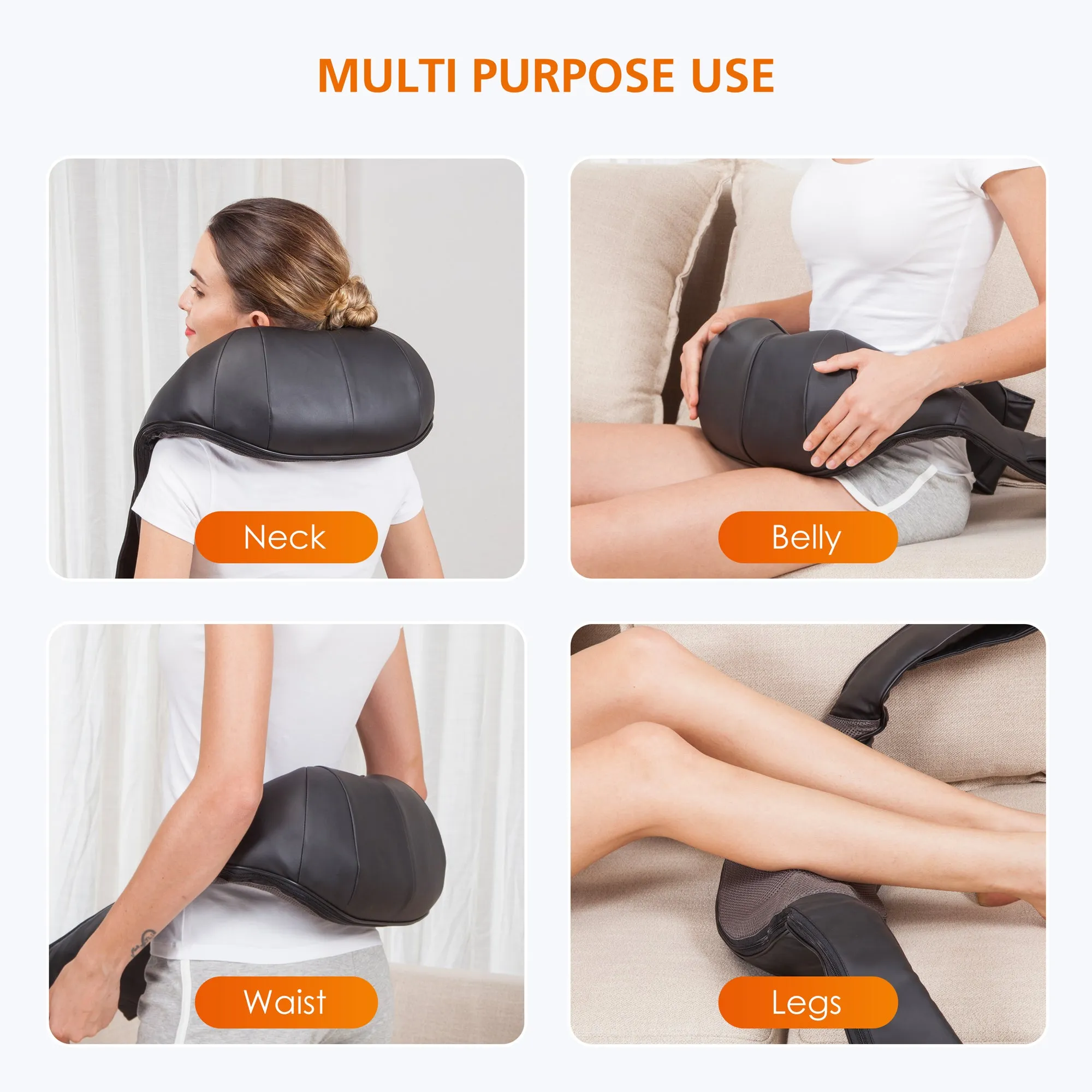 Shiatsu Neck Massager with Heat,Back Massager,Neck and Shoulder Massager with 3D Roller - 632