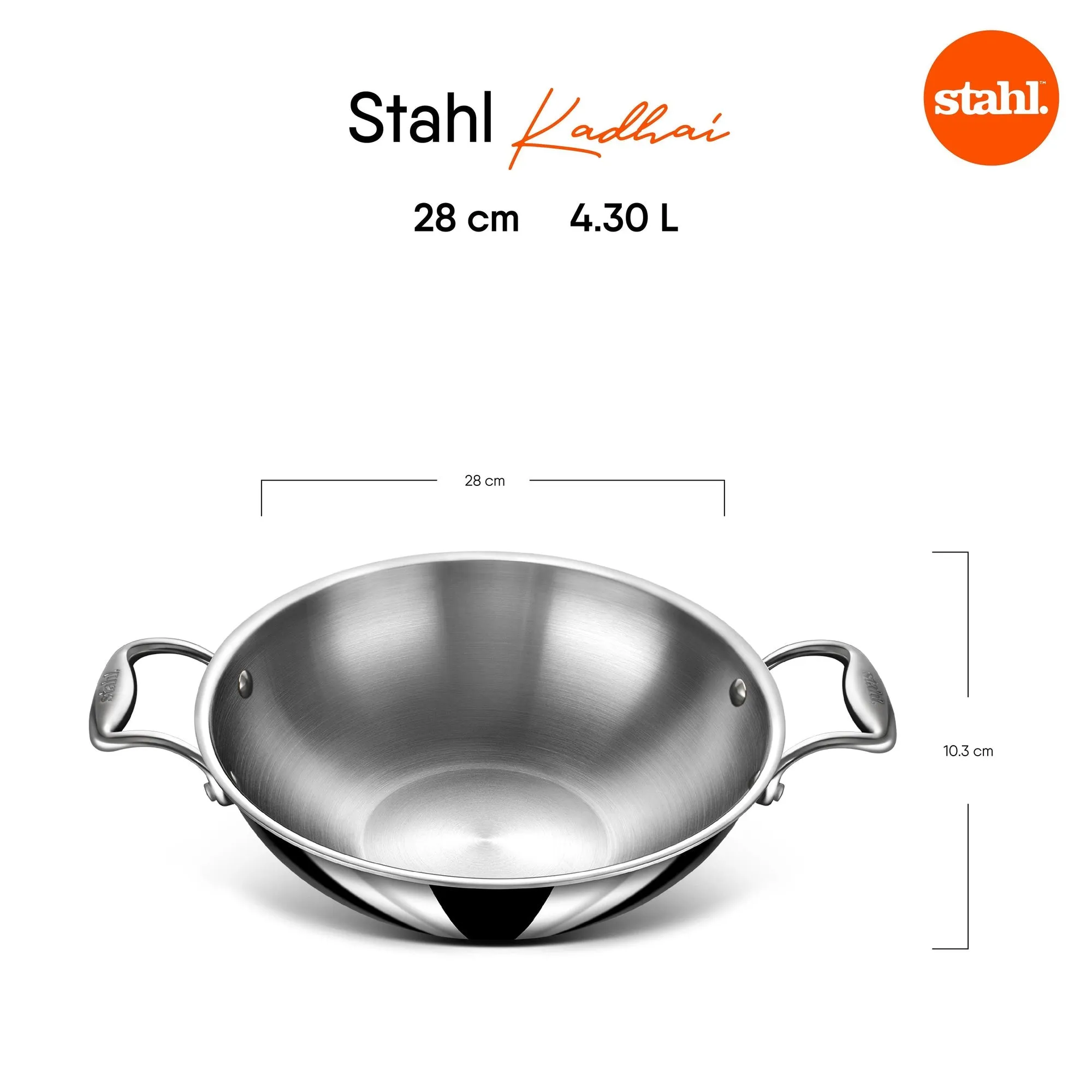 Stahl Stainless Steel Triply Artisan Kadhai