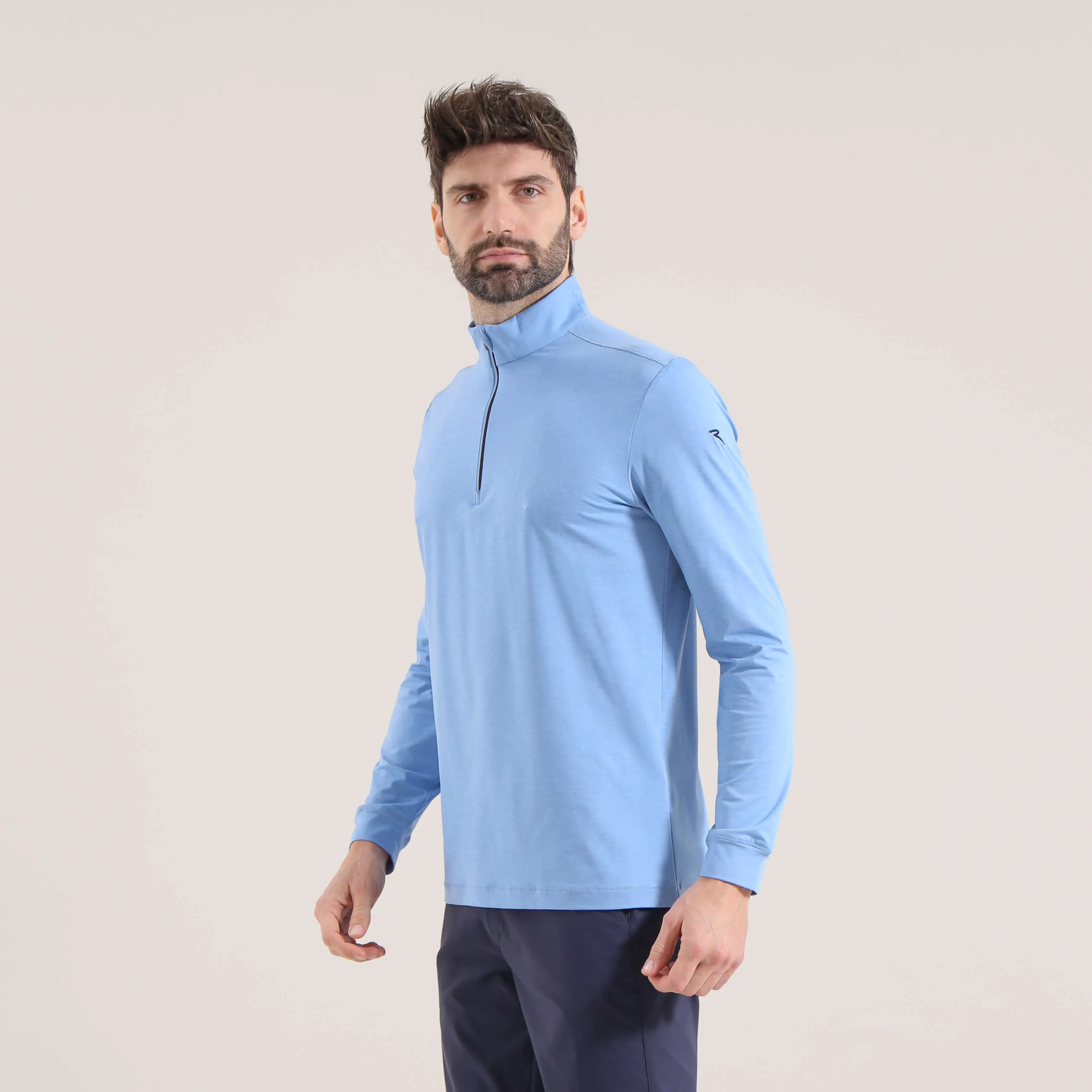 TAKEOFF | SUNBLOCK MELANGE QUARTER ZIP all