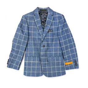 Tallia Boys Blue Window Linen Sports Jacket_ W0000