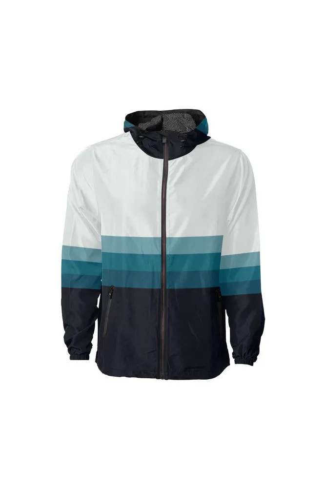 Three Bands of Blue All Over Print Windbreaker for Men