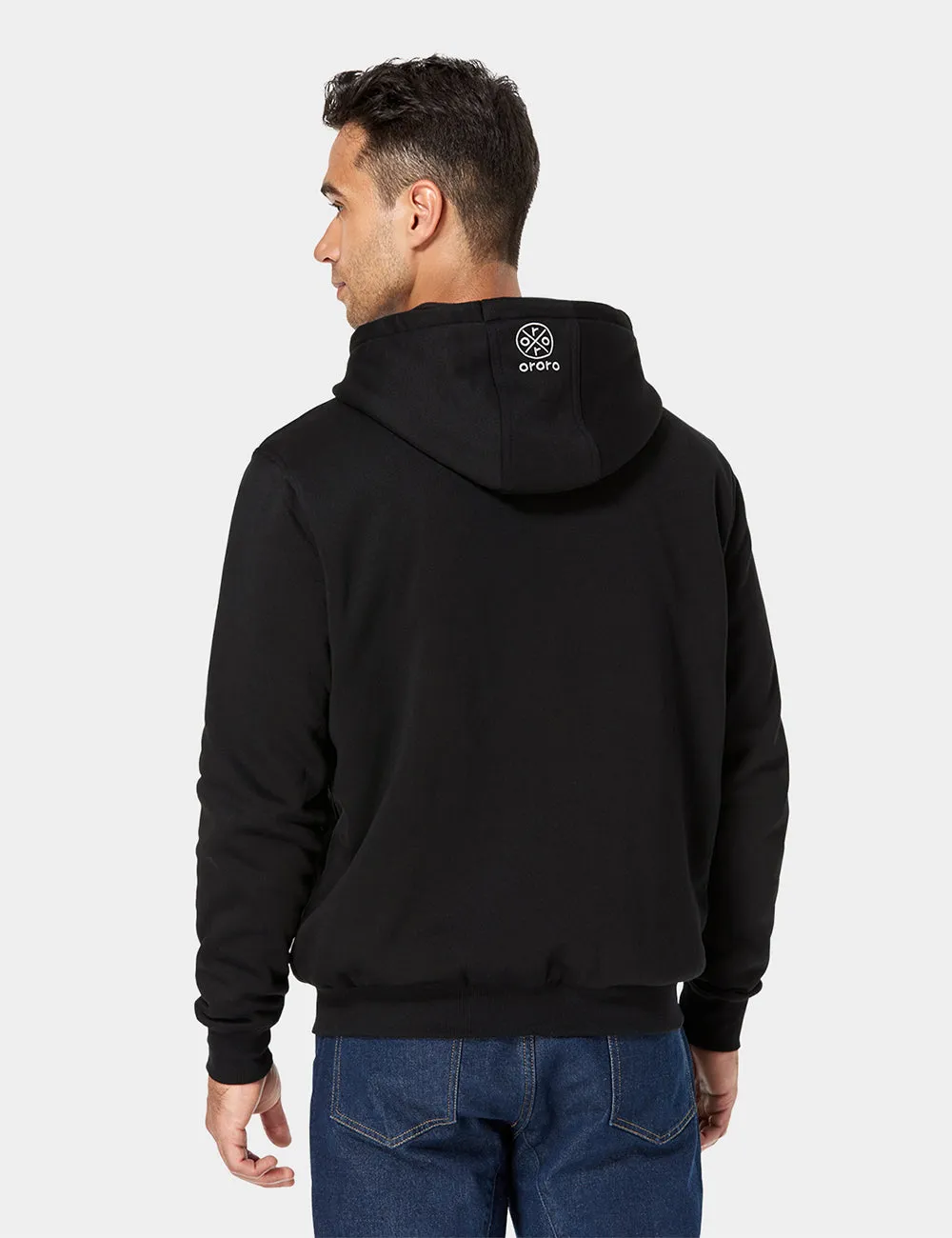 Unisex Heated Fleece Hoodie - Black