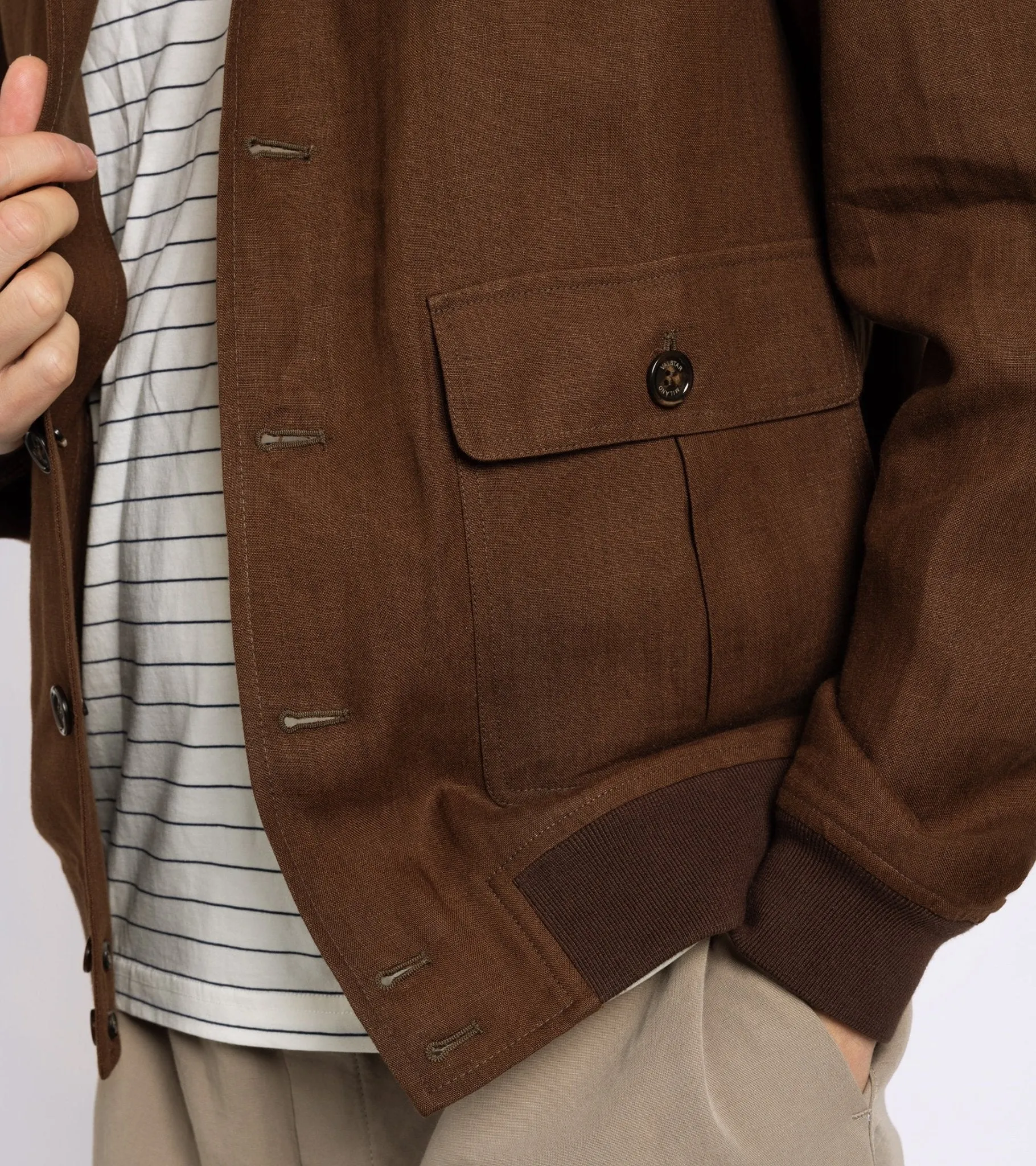 Valstar Linen Valstarino Jacket: Brown