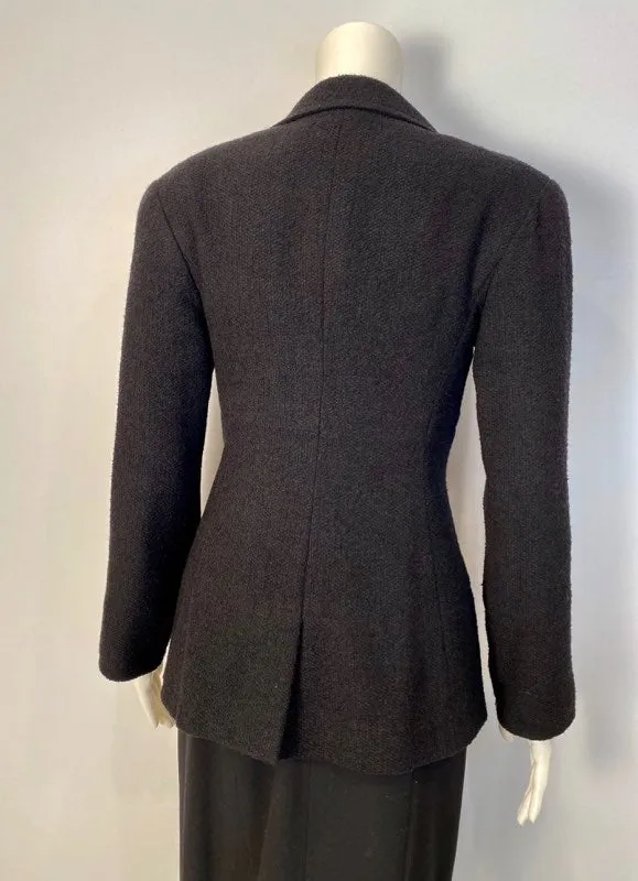 Vintage Chanel 98A, 1998 Fall Black Jacket Blazer FR 38 US 4