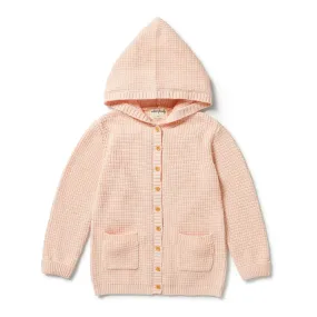 Wilson & Frenchy Knitted Button Jacket - Blush - Kids