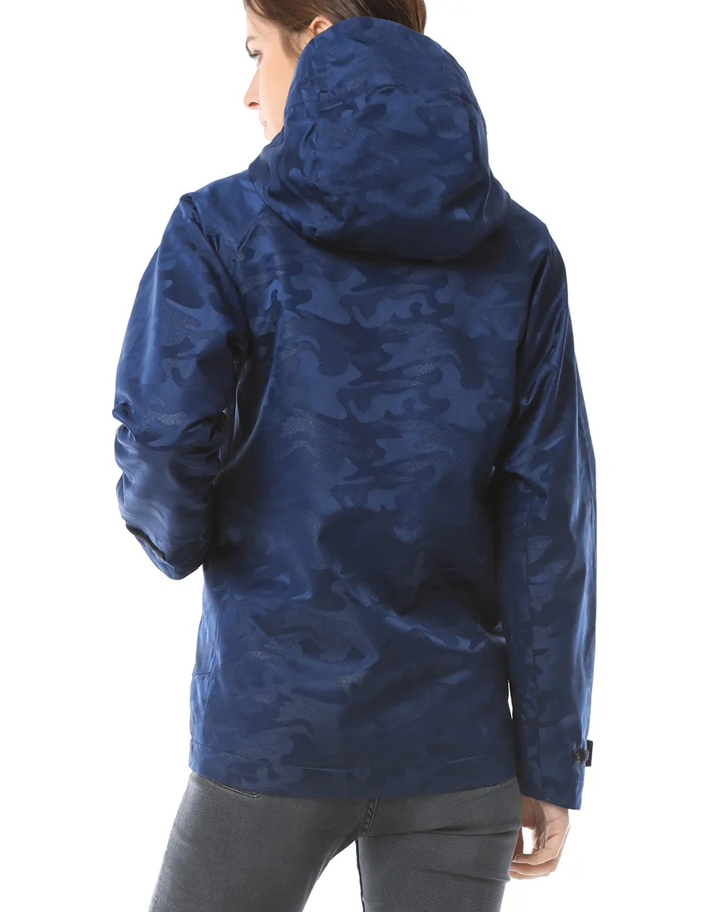 Women Camo Heated Jacket - Navy (Discontinued)