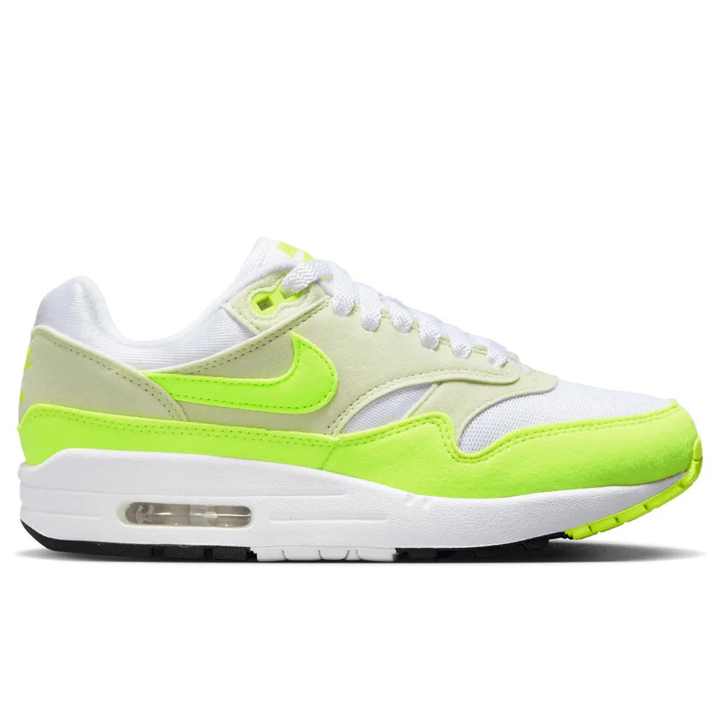 Women's Air Max 1 '87 'Volt Suede' - White/Volt/Sea Glass